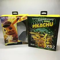 Навушники ігрові PIKACHU X32 провідні з мікро., фото 2