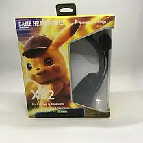 Навушники ігрові PIKACHU X32 провідні з мікро., фото 3