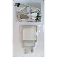 Зарядное блок питания 20W USB-С Power Adapter + тройной кабель USB-С to TC/Mi/iP Cable