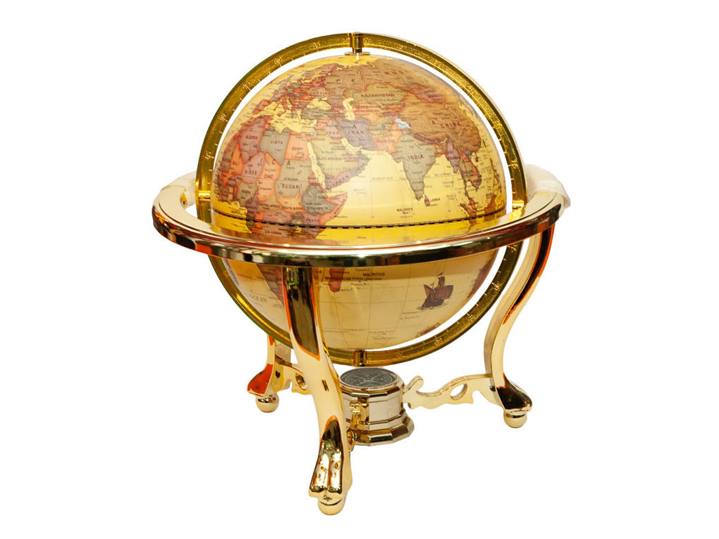 Глобус подарунковий з компасом (30 см висота, 60 см обвід)