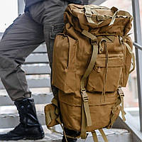 Рюкзак тактичний AOKALI Outdoor A21 65L Sand туристичний однотонний із безліччю кишень