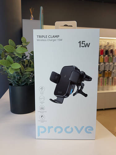 Держатель для телефона в машину с беспроводной зарядкой для айфона (ID ...