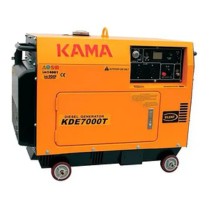 Генератор дизельний однофазний 5 кВт КАМА в кожусі AVR Електростартер (мідна обмотка)
