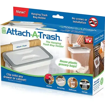 Тримач для сміттєвих пакетів навісний Attach-A-Trash, фото 2