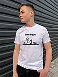 Чоловіча футболка. Друк на футболці. Чорна футболка плани на день, фото 2