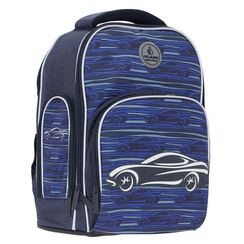 Рюкзак шкільний 1віддідення Class SmartCase "Speed car" 2224C, фото 1