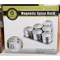 Набор для специй на магнитной подставке ( магните ) 6 шт Magnetic Spice Rack