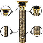 Машинка для стрижки волосся, вусів та бороди, VINTAGE T9 / Акумуляторний триммер для волосся / Машинка для окантування, фото 9