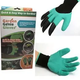 Садові рукавички Garden genie gloves з 4 наконечниками для риття землі