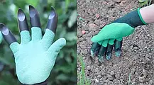 Садові рукавички Garden genie gloves з 4 наконечниками для риття землі, фото 3