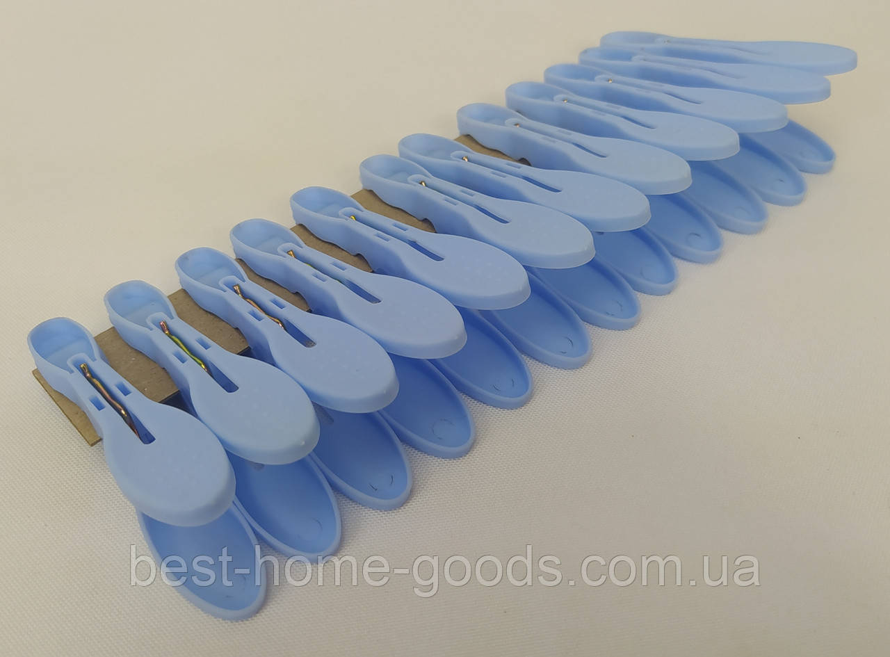 Набор пластиковых прищепок для одежды, 12 шт — прочные, удобные, без следов, для домашней сушки белья, фото 1