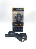 Кабель відео HDMI-HDMI плоский 1.5 м (блістер)