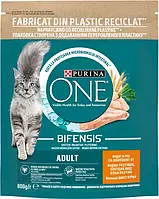 Сухий корм для котів Purina ONE Bifensis з індичкою 800 г, Італія