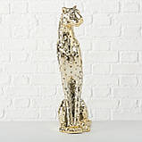 Декоративна статуетка "Гепард" з кераміки в золоті, фото 5