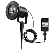 Лазерний зоряний вуличний проектор Star Shower Laser Light Projector IP67 метал корпус + пульт + вологостійкий, фото 3