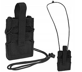 Сумка-підсумок для телефона документів Mil-Tec MOLLE Pocket Black 13492002