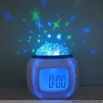 Годинник, будильник, зоряний проектор Music and Starry Sky Calendar, фото 3