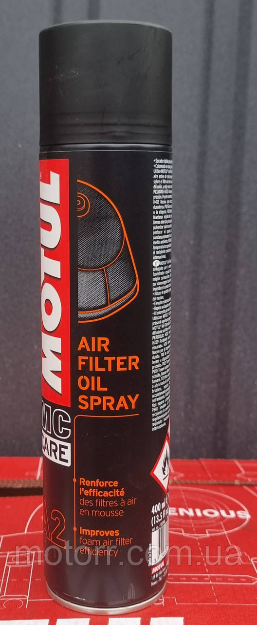 Олія для повітряних фільтрів Motul A2 AIR FILTER OIL SPRAY (400ML) - фото 1 - id-p1818466594