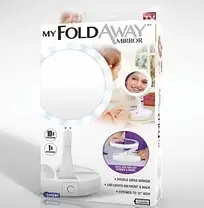 Дзеркало для макіяжу з LED підсвічуванням My Foldaway Mirror, фото 2
