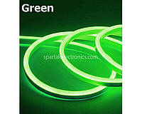 Лента Силиконова LED NEON Зленая 5м Green 12V-220V