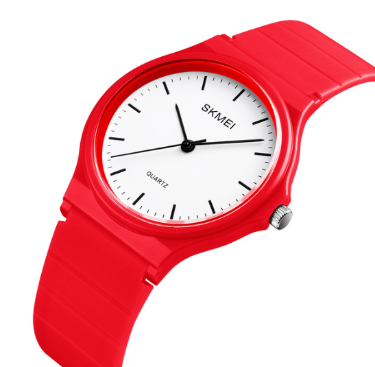 Жіночий спортивний годинник Skmei з каучуковим ремінцем (red)