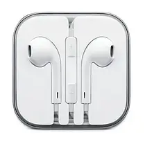 Навушники для телефона з мікрофоном EarPods, дротова гарнітура, колір білий, фото 2