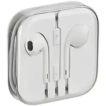 Навушники для телефона з мікрофоном EarPods, дротова гарнітура, колір білий, фото 3