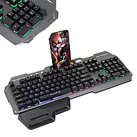 Игровая клавиатура с RGB подсветкой и держателем телефона AOAS M-1000 USB