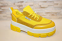 Кросівки жіночі жовті Т1708