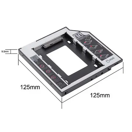 Кишеня для HDD Caddy 9.5 мм, фото 2