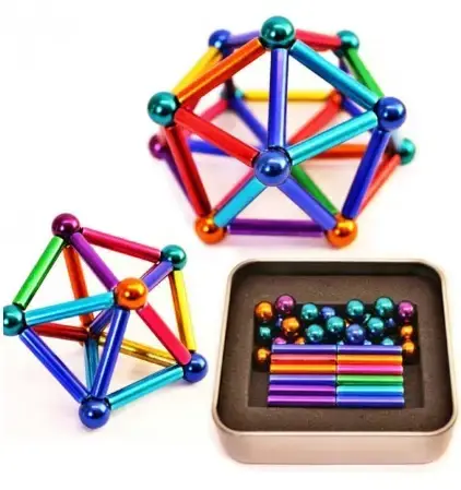 Магнитный конструктор антистресс Magnastix Neo MIX COLOR 36 шт ...