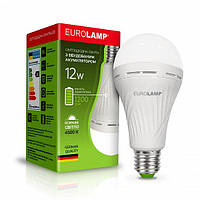 Лампа LED з акумулятором 12W 220V 980lm 4500K E27 1200mA/h 70х130mm [4260642639532] EUROLAMP LED-A70-12274