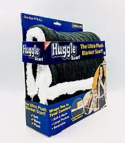 Зимова хутряна безрукавка з кишенями на гудзиках Hugle scarf фліс/плюш/коттон, шарф плед, фото 2