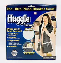 Зимова хутряна безрукавка з кишенями на гудзиках Hugle scarf фліс/плюш/коттон, шарф плед, фото 3