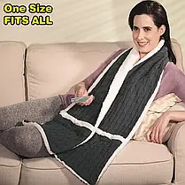 Зимова хутряна безрукавка з кишенями на гудзиках Hugle scarf фліс/плюш/коттон, шарф плед, фото 3