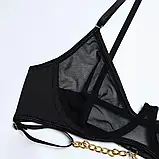 Жіноча нижня білизна ліфчик з кісточками, пояс та підв'язки на ноги, фото 7