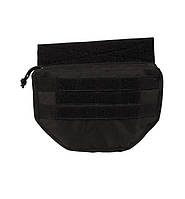 Подсумок напашник Mil-Tec MOLLE DROP DOWN POUCH Black 13486302