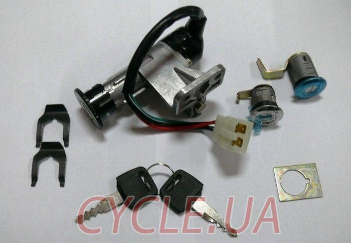 Купить Замок зажигания в сборе скутер 4т GY6-50/60/80cc, цена 360 ...