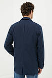 Подовжена чоловіча куртка-сорочка Finn Flare FAB21007-101 темно-синя S, фото 4