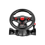 Кермо ігрове XTRIKE ME GP-903 Racing Wheel, чорний, фото 2