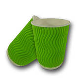 Гофрований одноразовий стакан для напоїв об'єм 250мл зелений Маестро 20 шт/уп., фото 2
