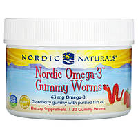 Жирные кислоты Nordic Naturals Nordic Omega-3 Gummies Worms, 30 желеек Клубника