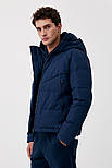 Короткий чоловічий пуховик Finn Flare FAB21084-101 синій 2XL, фото 2