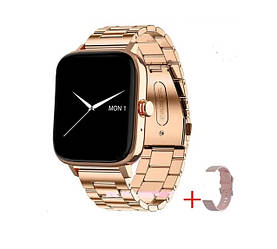 Смарт-годинник Senbono i13 Gold з пульсоксиметром, тонометром, дзвінки, 2 ремінці