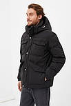 Зимовий чоловічий пуховик Finn Flare FWB21006-200 чорний XL, фото 2