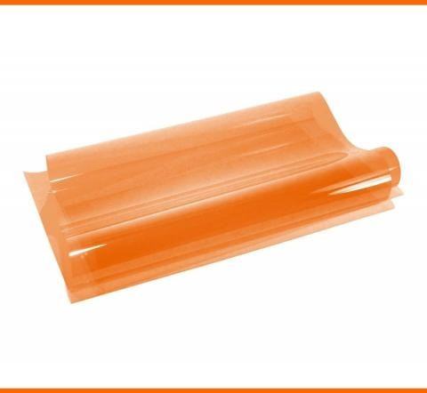 Плівковий кольоровий світлофільтр гелевий 022 Dark Amber Lighting Gel насичений жовтогарячий 0,6*0,6 м Chris James, фото 1