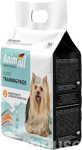 AnimAll Пелюшки для цуценят та дорослих собак 10 шт. 60*60 - фото 1 - id-p1921759582