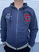 Кофта чоловіча тепла Тепла кофта на флісі з капюшоном Чоловіча стильна кофта на флісі Стильна кофта