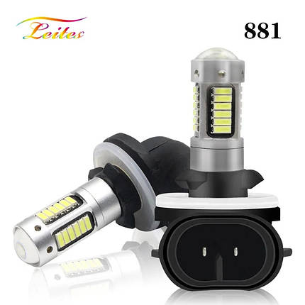 Світлодіодна автолампа LED (ціна вказана за 1 шт.) H27/881 30SMD 4014 12 V 6000 К H27W2, фото 1