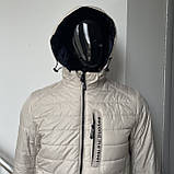 Куртка демісезонна чоловіча стьогана капюшон 48 світла, фото 5